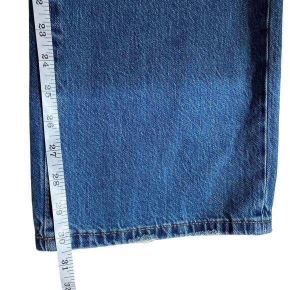 Aeropostale Sz 8 Skater Jeans Relaxed Wide Leg Distressed Ripped Knees Mid Wash - Picture 14 of 16